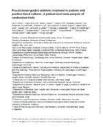 15Procalcitonin-guided antibiotic treatment in patients with positive blood cultures A patient-level meta-analysis of randomized trials